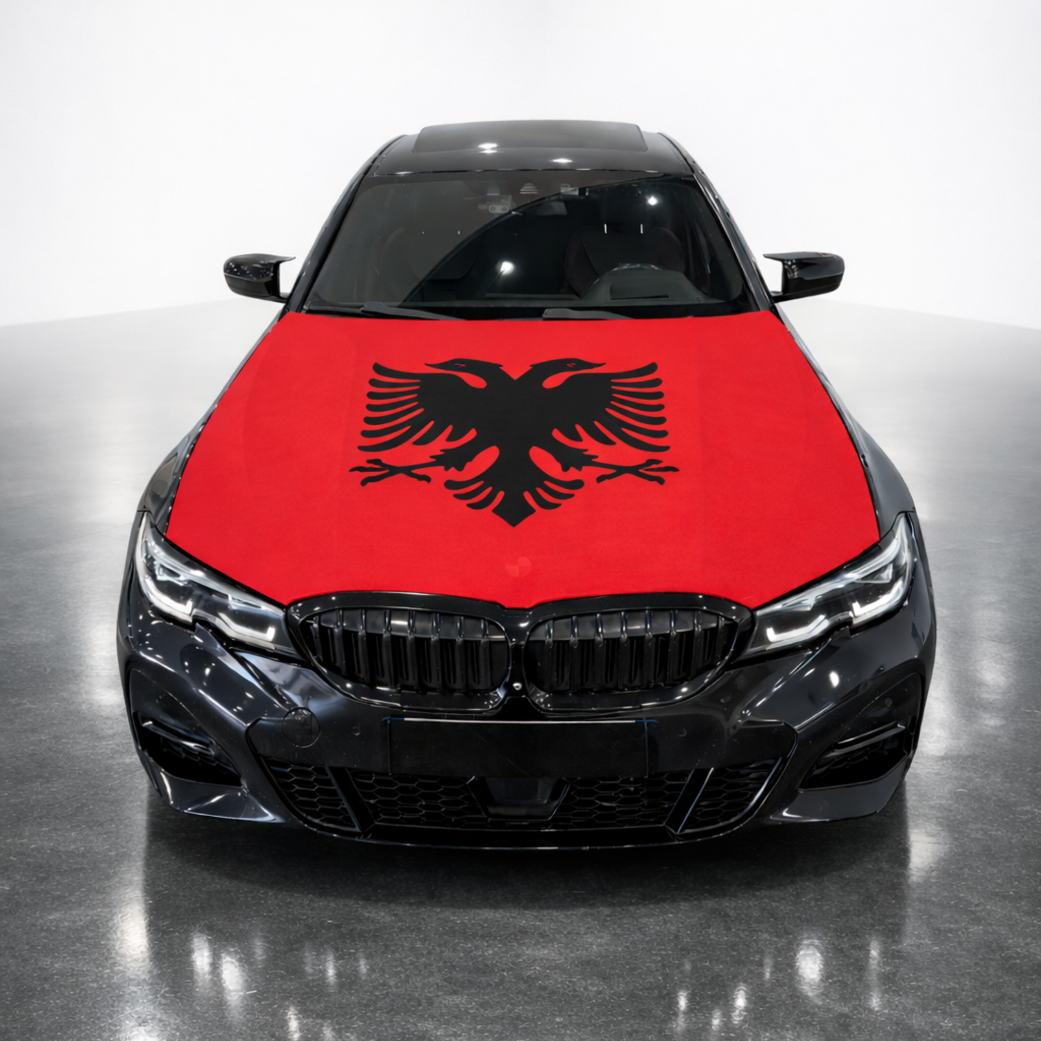 Drapeau Albanie Voiture